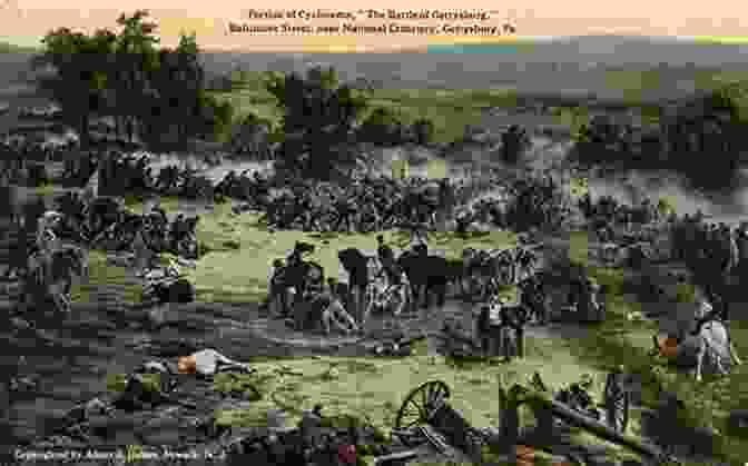 A Black And White Painting Depicting The Chaos And Destruction Of The Battle Of Gettysburg With Smoke, Soldiers, And Horses Drum Taps: The Complete 1865 Edition (NYRB Poets)