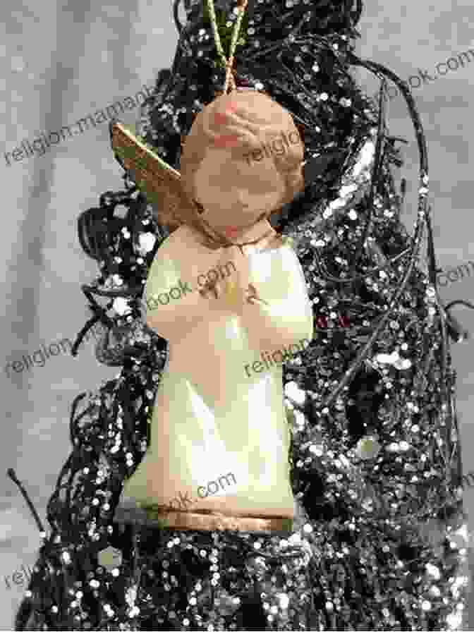 A Close Up Of The Angel Ornament's Body Christmas Angel Ornament To Crochet Embellish