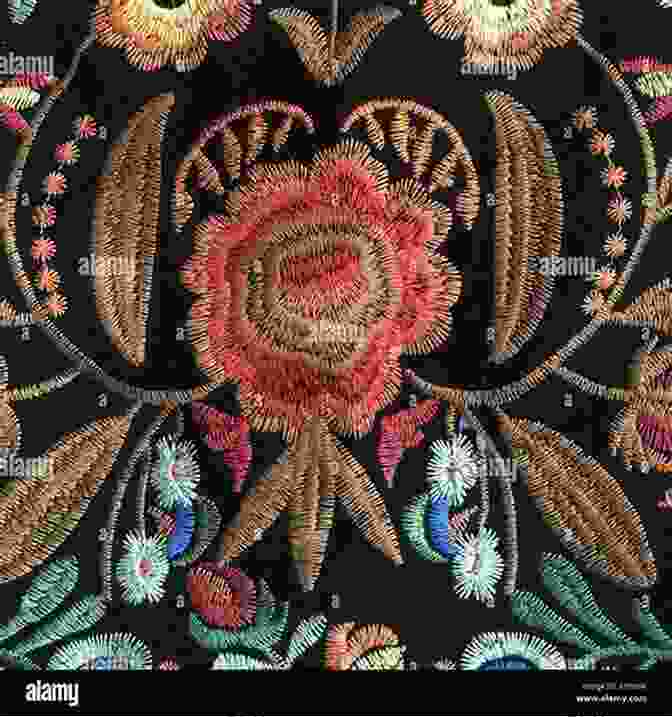 A Close Up Of The Intricate Embroidery That Adorns The Stocking Cynthianna The Stocking Cynthianna