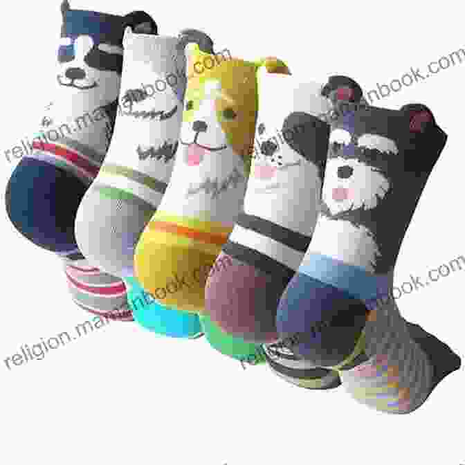 A Pair Of Knitted Animal Socks With A Cute And Cuddly Puppy Design Knitted Animal Scarves Mitts And Socks: 37 Fun And Fluffy Creatures To Knit And Wear