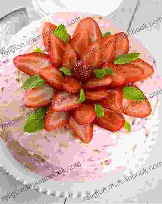 A Photo Of A Strawberry Cake Topped With Strawberry Frosting 115 Recipes Of Baking: The Most Delicious Illustrated Baking Recipes Cakes Cookies And Other Desserts Easy To Prepare Quick Recipes (A Of Cookbooks 14)