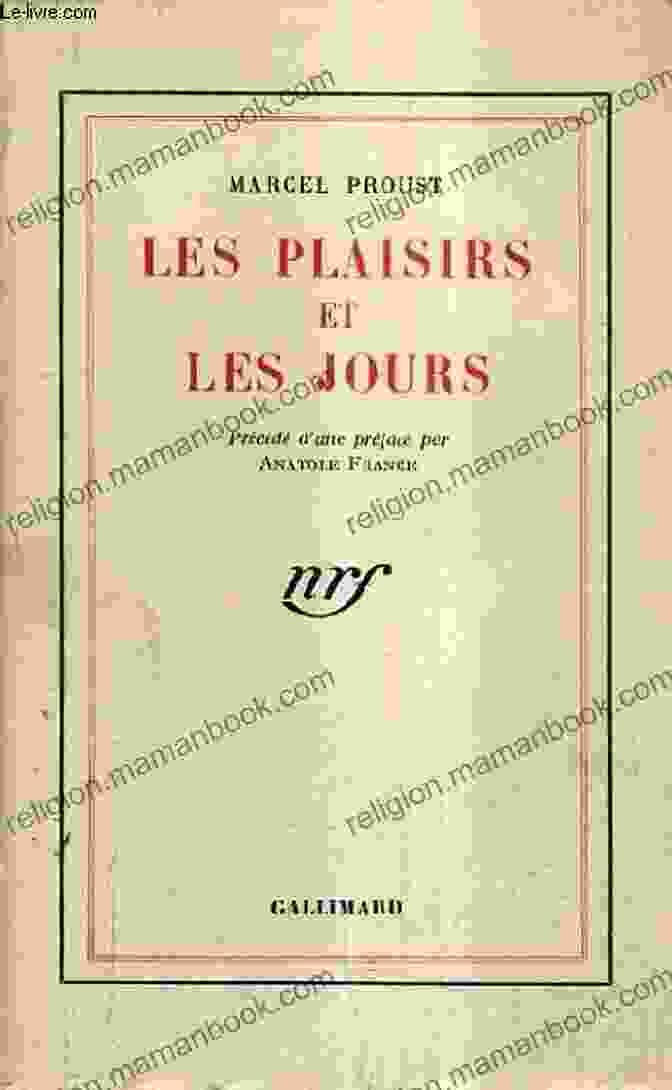 Cover Of Marcel Proust's 'Les Plaisirs Et Les Jours' Les Plaisirs Et Les Jours