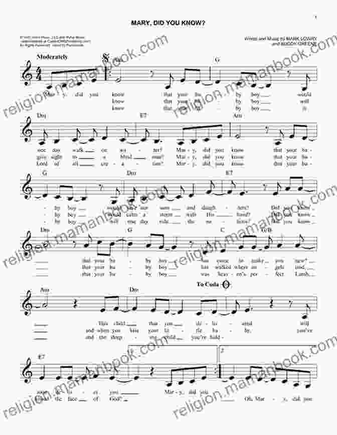 Mary, Did You Know? Sheet Music 50 Christmas Carols For Solo Ukulele: Standard Notation Tab