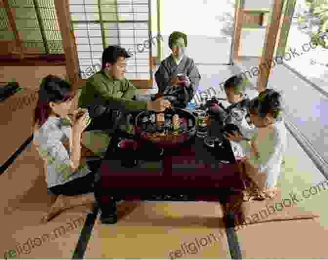 Sally Larsen Sharing A Meal With A Japanese Family, Sitting Around A Low Table In A Traditional Japanese Home Sally Larsen: Japan Diaries (Sally Larsen Main Threads 1)